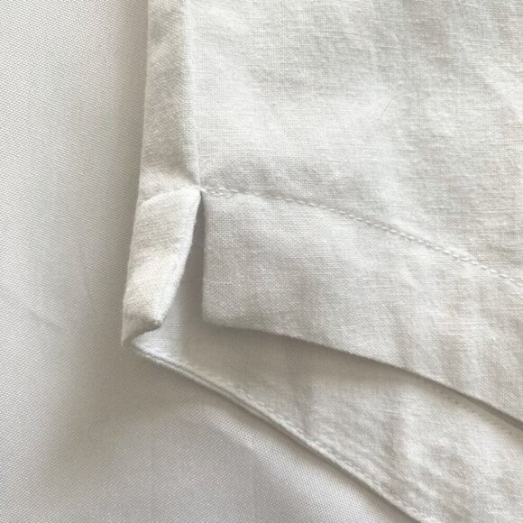 RHYTHM. CLASSICS WHITE LINEN BLEND LONG SLEEVE BUTTON DOWN SHIRT - S - Picture 5 of 9